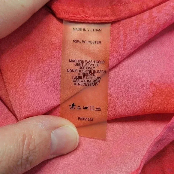 Chaus Bright Pink / Purple Light Tye-Dye Lightweight Long-Sleeve Blouse … - Picture 10 of 10